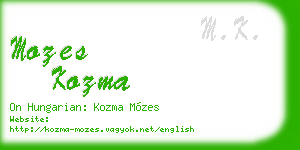mozes kozma business card